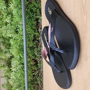 FloJos Josie Black/Pink Flip Flips Womens Size 11